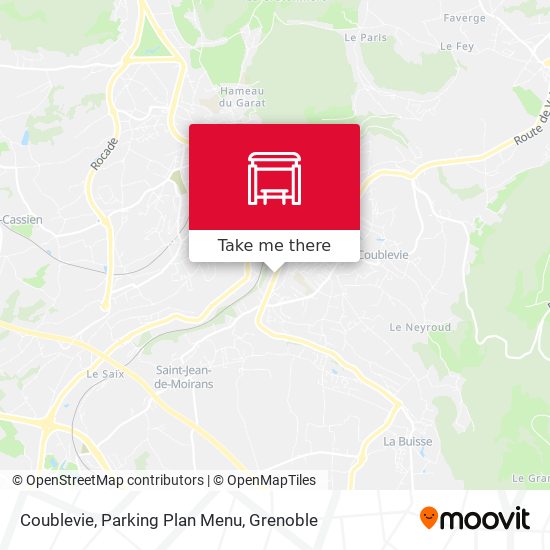 Coublevie, Parking Plan Menu map