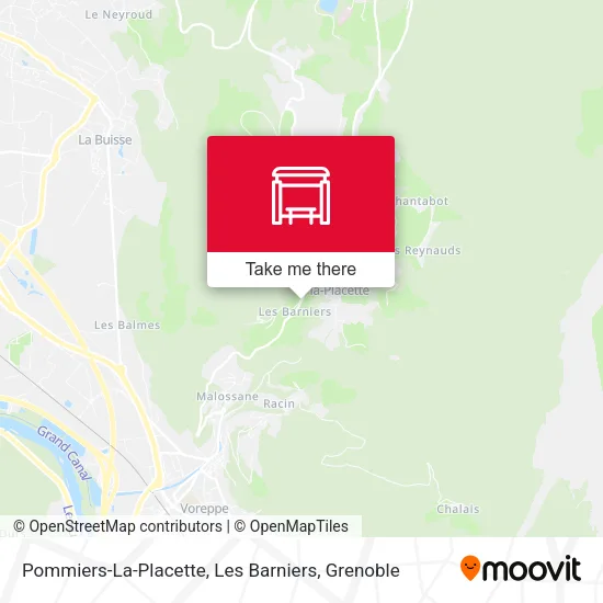 Pommiers-La-Placette, Les Barniers map