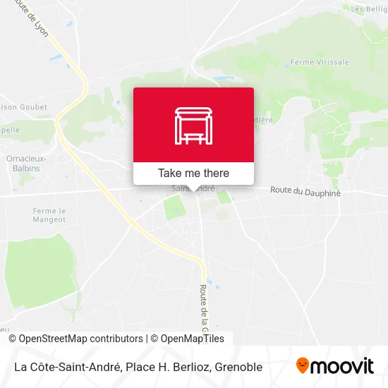 La Côte-Saint-André, Place H. Berlioz map