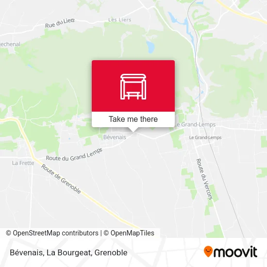 Bévenais, La Bourgeat map