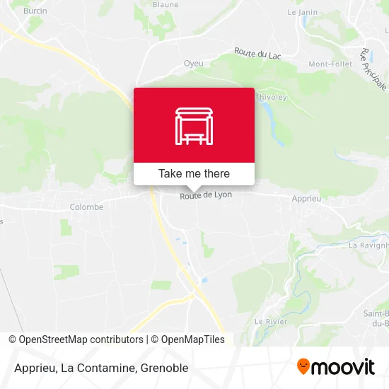 Apprieu, La Contamine map