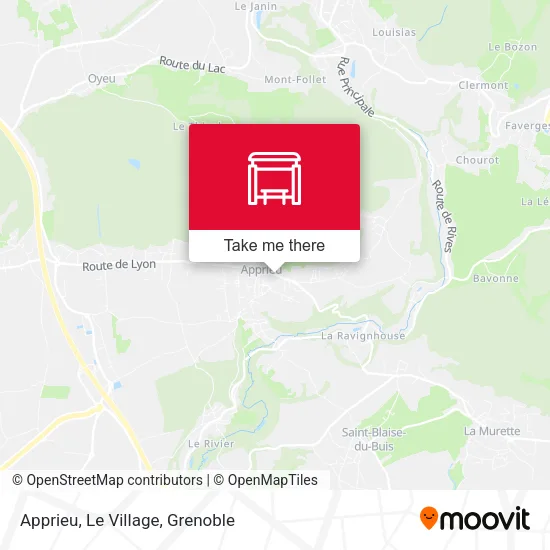 Apprieu, Le Village map