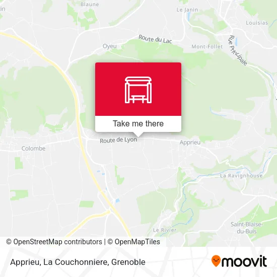 Apprieu, La Couchonniere map