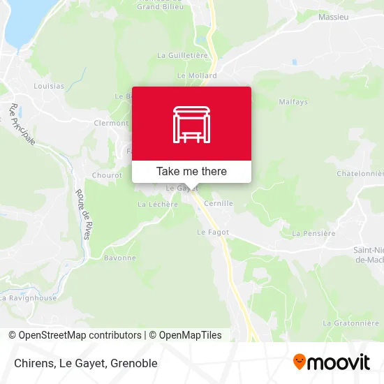 Chirens, Le Gayet map