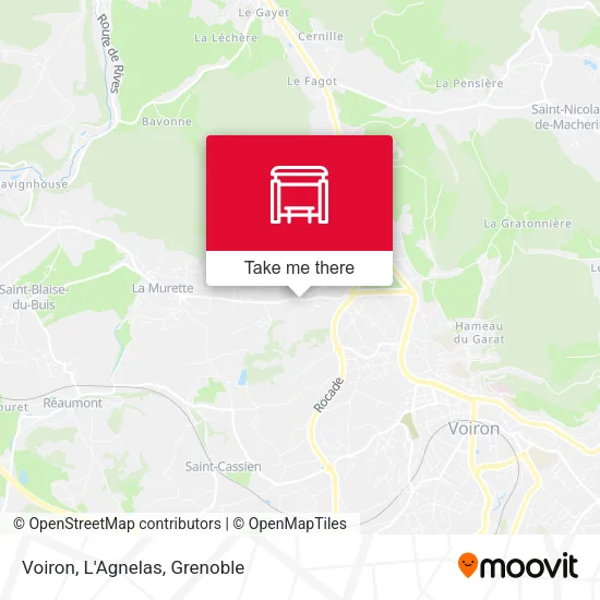 Voiron, L'Agnelas map