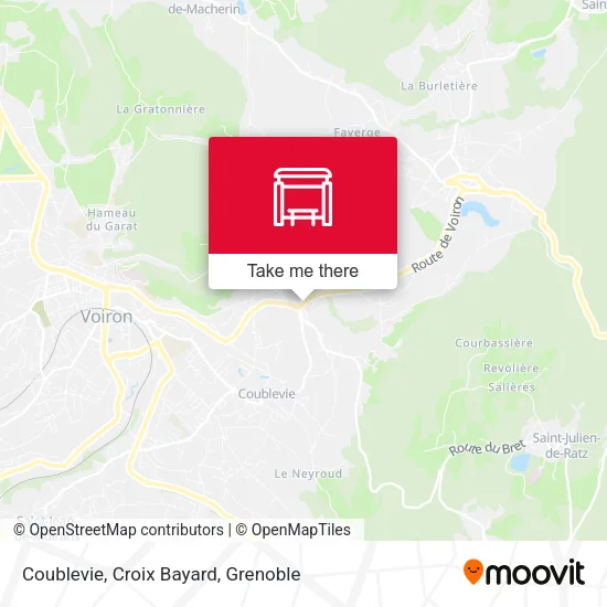 Coublevie, Croix Bayard map