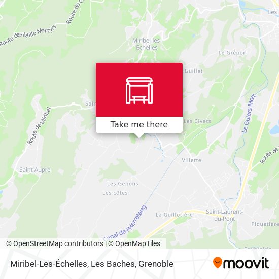 Miribel-Les-Échelles, Les Baches map