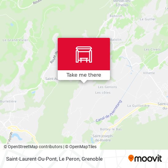 Saint-Laurent-Du-Pont, Le Peron map