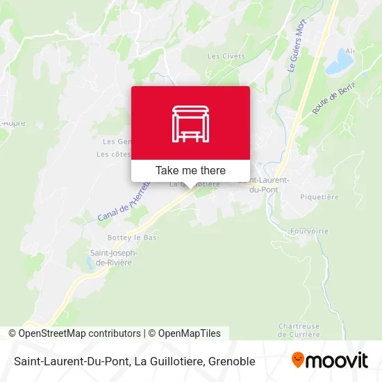 Saint-Laurent-Du-Pont, La Guillotiere map