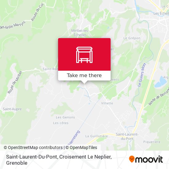 Saint-Laurent-Du-Pont, Croisement Le Neplier map