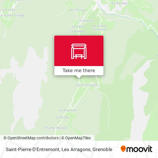Saint-Pierre-D'Entremont, Les Arragons map