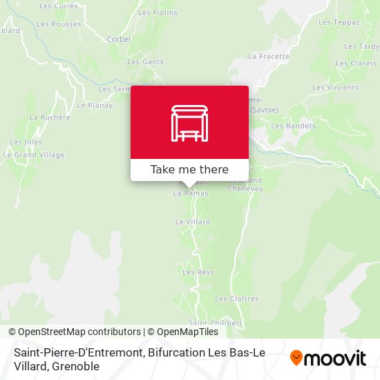 Saint-Pierre-D'Entremont, Bifurcation Les Bas-Le Villard map