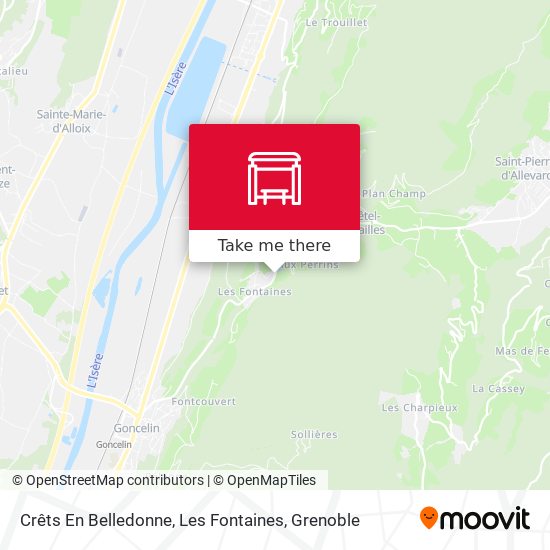 Crêts En Belledonne, Les Fontaines map