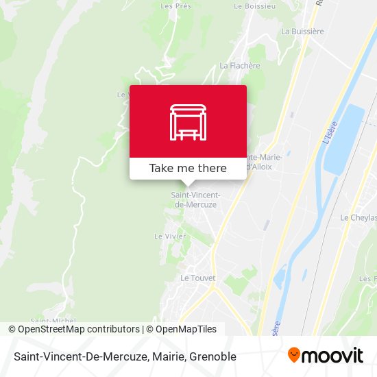 Saint-Vincent-De-Mercuze, Mairie map