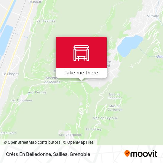 Crêts En Belledonne, Sailles map