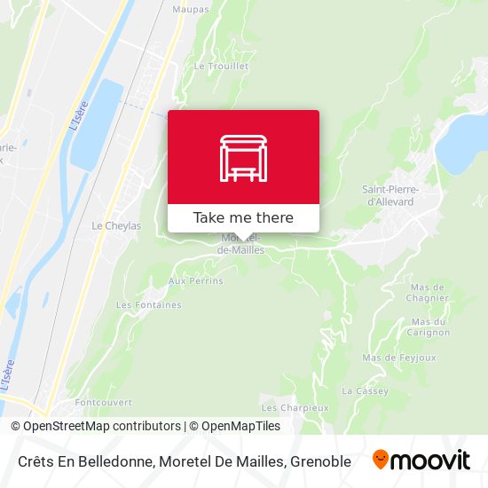 Crêts En Belledonne, Moretel De Mailles map