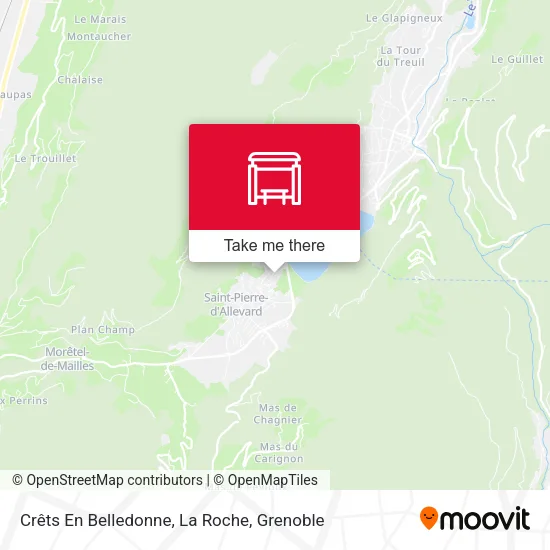 Crêts En Belledonne, La Roche map