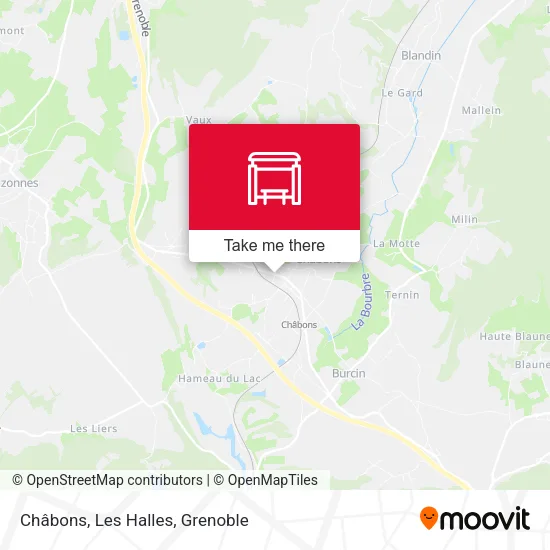 Châbons, Les Halles map