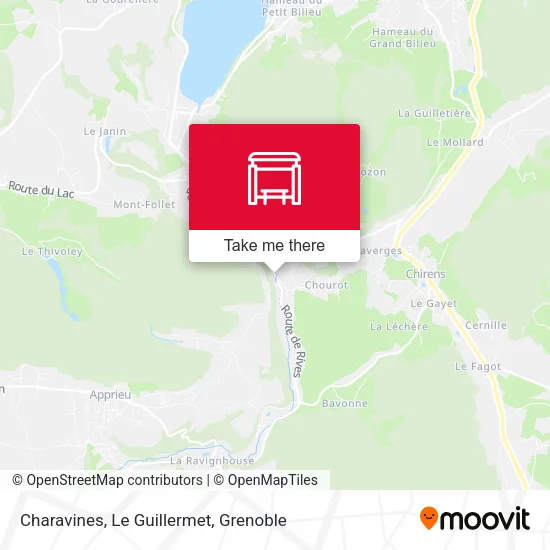 Charavines, Le Guillermet map