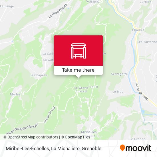 Miribel-Les-Échelles, La Michaliere map