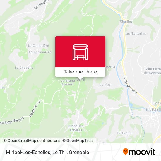 Miribel-Les-Échelles, Le Thil map