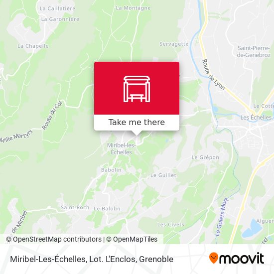 Miribel-Les-Échelles, Lot. L'Enclos map