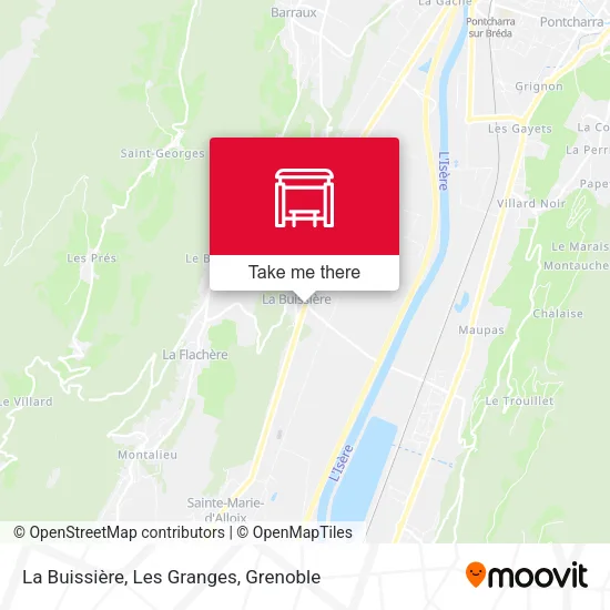 La Buissière, Les Granges map