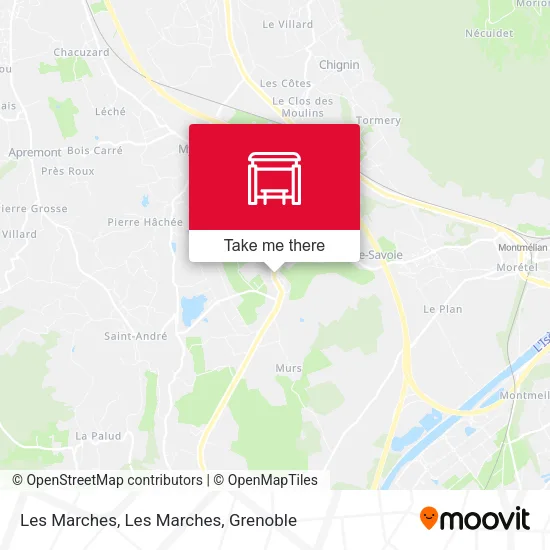 Les Marches, Les Marches map