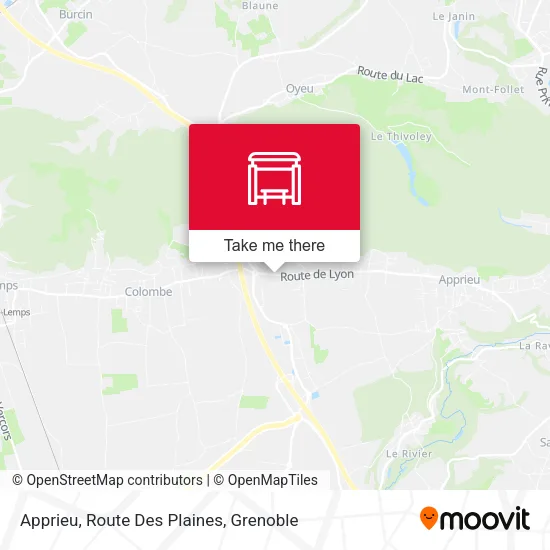 Apprieu, Route Des Plaines map