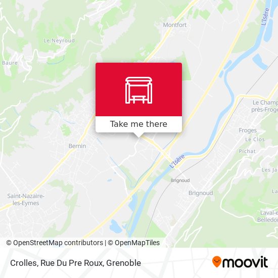 Crolles, Rue Du Pre Roux map