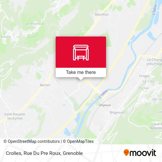 Crolles, Rue Du Pre Roux map