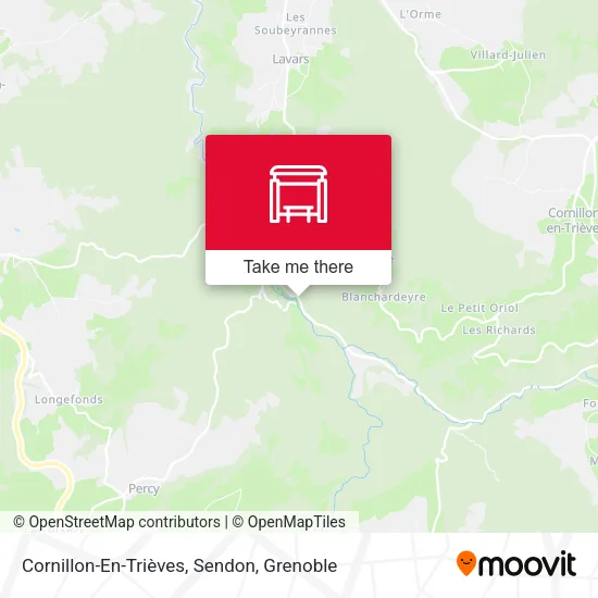 Cornillon-En-Trièves, Sendon map