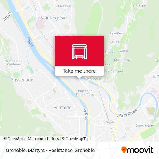 Grenoble, Martyrs - Résistance map