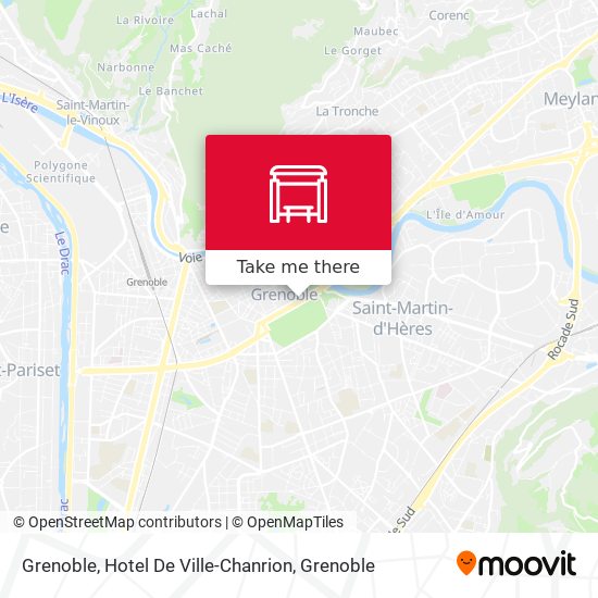 Grenoble, Hotel De Ville-Chanrion map
