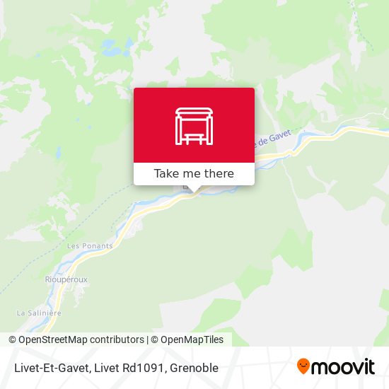 Livet-Et-Gavet, Livet Rd1091 map