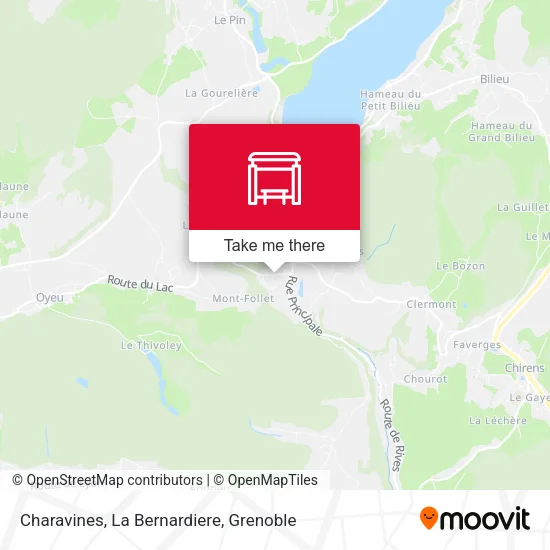 Charavines, La Bernardiere map