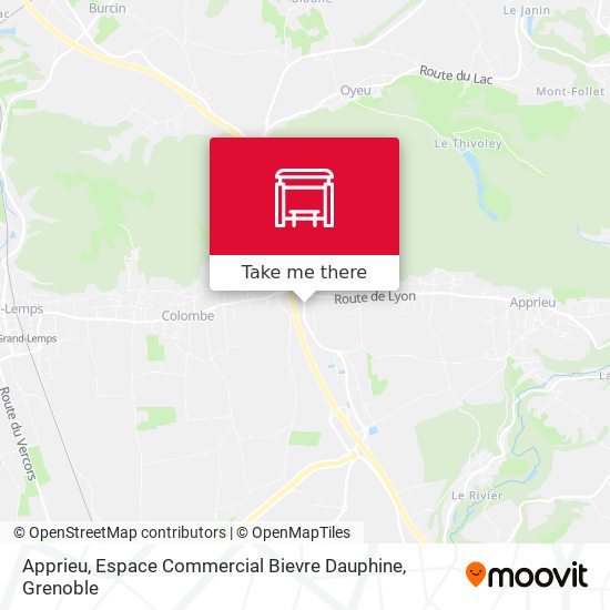 Apprieu, Espace Commercial Bievre Dauphine map