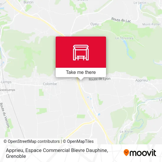 Apprieu, Espace Commercial Bievre Dauphine map