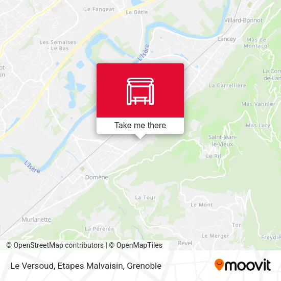 Le Versoud, Etapes Malvaisin map