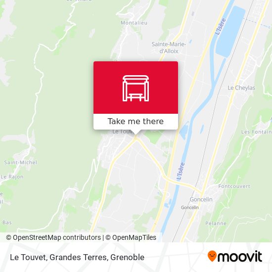 Le Touvet, Grandes Terres map