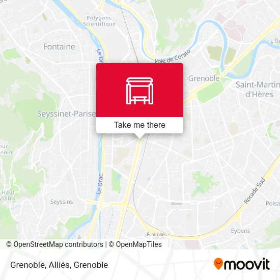 Grenoble, Alliés map