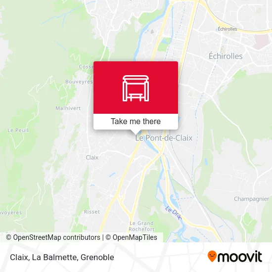 Claix, La Balmette map