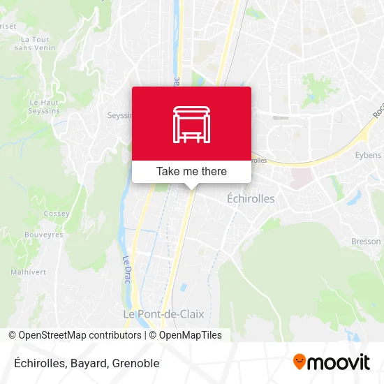 Échirolles, Bayard map