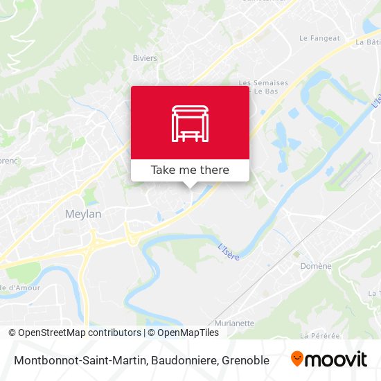 Montbonnot-Saint-Martin, Baudonniere map