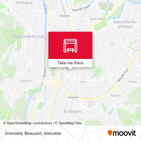 Grenoble, Beauvert map
