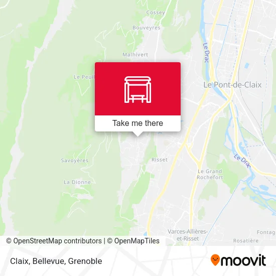 Claix, Bellevue map