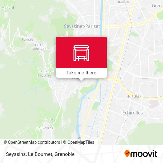 Seyssins, Le Bournet map
