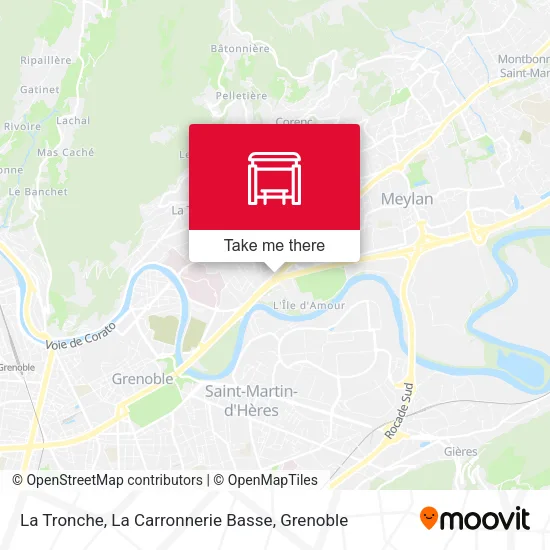 La Tronche, La Carronnerie Basse map