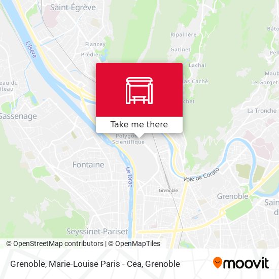 Grenoble, Marie-Louise Paris - Cea map