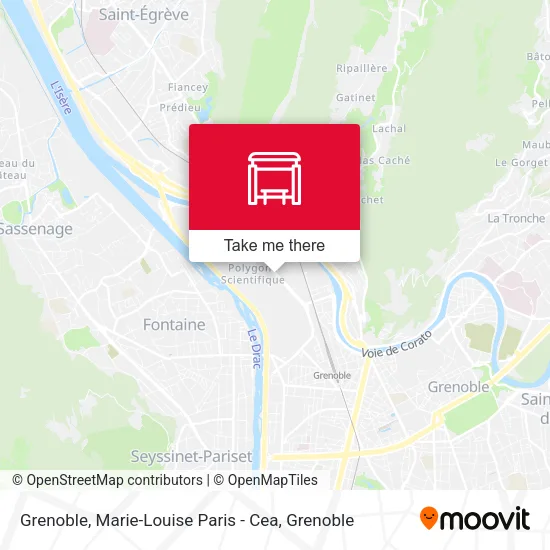 Grenoble, Marie-Louise Paris - Cea map